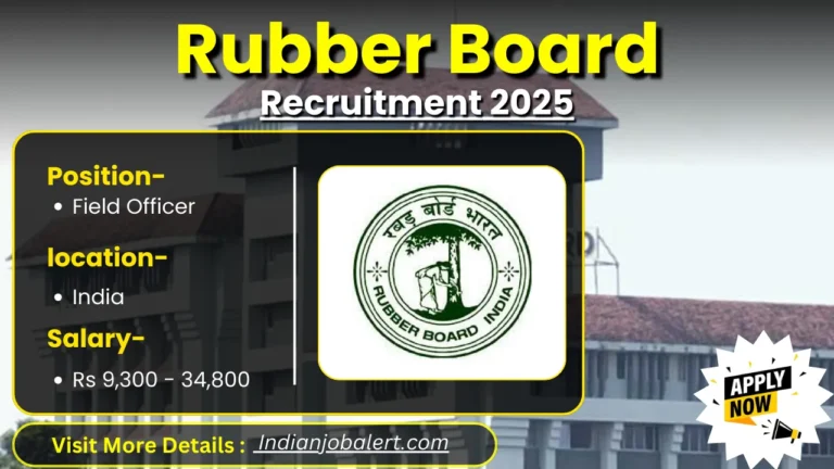 Rubber Board Field Officer Recruitment 2025