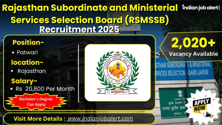 RSMSSB Recruitment 2025